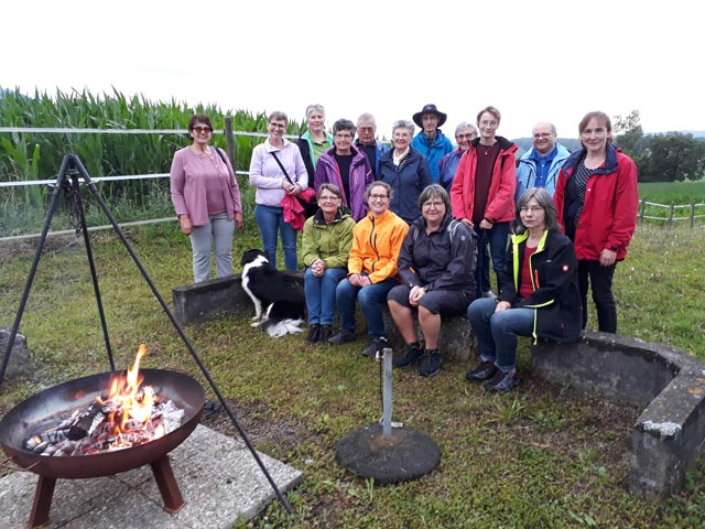 Die Musiker des AOF genossen ihren Sommerhock (fast) ohne Regen. Foto: zVg