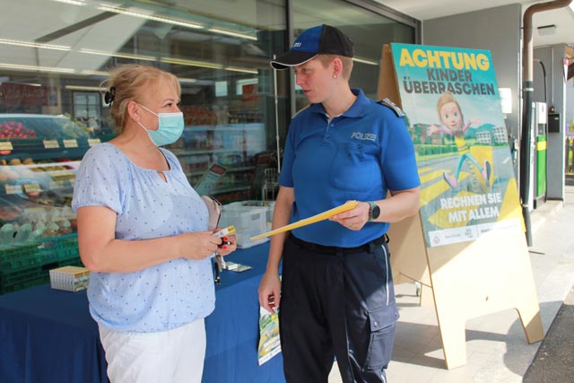Standaktion der Polizei Oberes Fricktal. Foto: Sonja Fasler