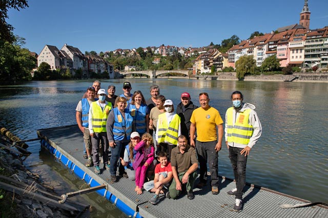 Die «Clean-Up-Day»-Helfer der Fischerzunft Laufenburg. Foto: zVg