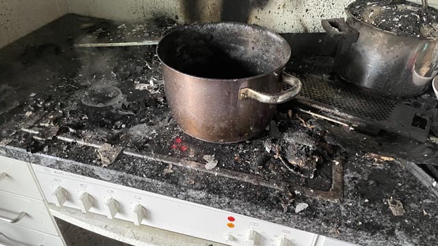 Eine brenende Bratpfanne löste den Feuerwehreinsatz aus. Foto: Polizei