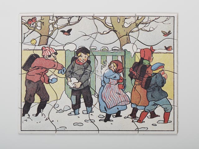 Holzpuzzle «Kinderlust» aus Ravensburg, Deutschland von 1979; aus der Sammlung Elisabeth B. Schindler-Holzapfel. Foto: © MKB
