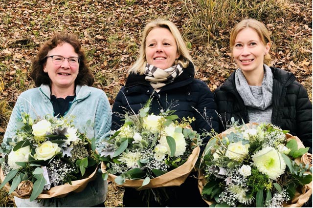 Verabschiedet: die Schulpflege Densbüren - (v.l.) Edith Suter (Präsidentin), Tanja Blattner, Sandra Wüst. Foto: zVg