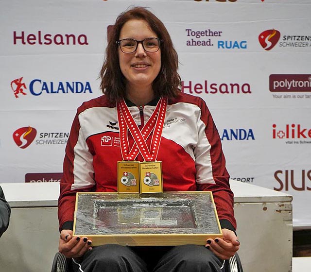 Zwei weitere Schweizer-Meister-Titel 10 m Gewehr für Nicole Häusler von den Sportschützen Kölliken. Foto: SSV