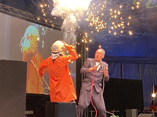 Das Komikerduo Lapsus strapazierte die Lachmuskeln des Publikums. Foto: Sonja Fasler