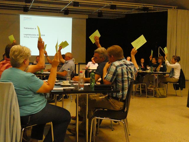 Zustimmung: Die Abgeordneten der Fricktalgemeinden befürworteten denm Rechnungsbericht 2021 des FRP einstimmig. Foto: Jörn Kerckhoff