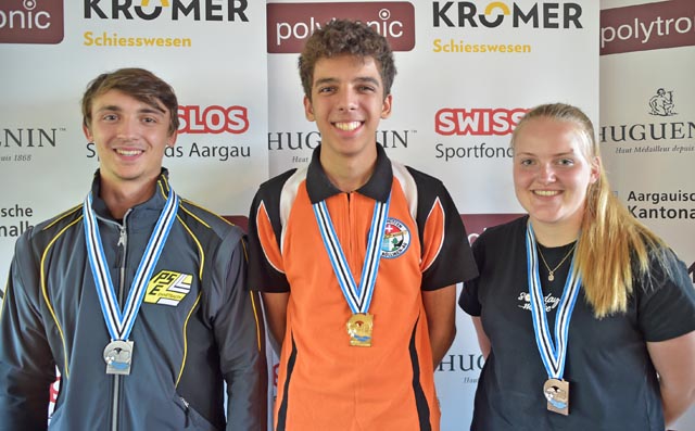 Starker Nachwuchs: das U21-Podest mit (von links) Andrin Bürgin, Rogerio Jörg und Jana Badertscher. Foto: wr