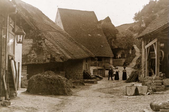 Trockensteinmauern: Chalmweg um 1910 (Foto: © Schinznach-Dorf)