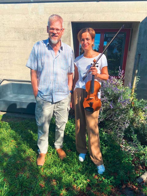 Das Magdener Musikerpaar Christina de Noronha und Andres Talimaa. Foto: zVg