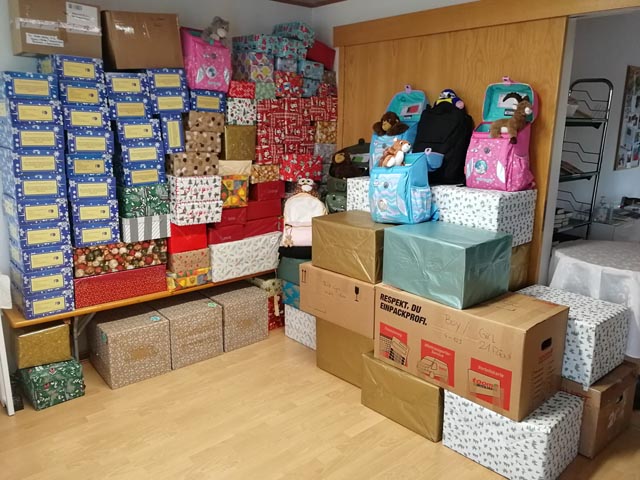 Rund 170 Pakete sind auf dem Weg nach Moldawien und in die Ukraine. Foto: zVg