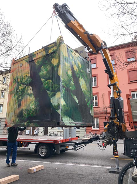 Umzug der Messstation Feldbergstrasse am 5. Januar. Foto: LHA