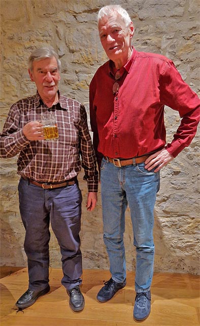 Jubilar Herbert Rehmann (links) und Neumitglied Jakob Gut. Foto: zVg