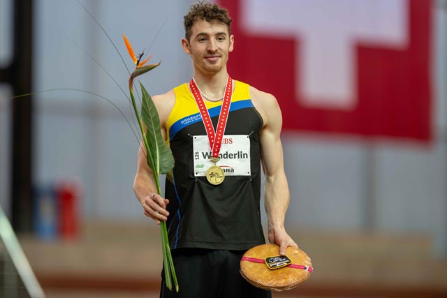 Lino Wunderlin gewinnt Gold zum Karrierenende. Foto: Athletix