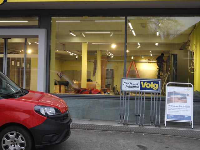 Der Volg-Laden wir umgebaut. Foto: bi.