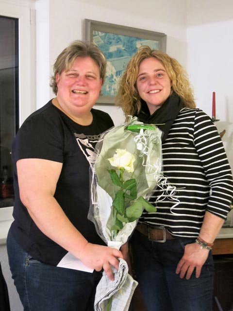 Verabschiedung von Präsidentin Christine Gasser (links). Foto: zVg