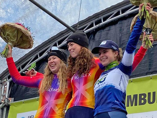 Noëlle Rüetschi in Holland auf dem Podest (ganz rechts). Foto: zVg