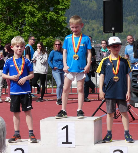 Der Jüngste zuoberst auf dem Podest: Finn Fasler. Foto: zVg