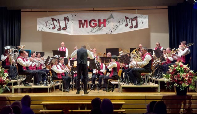 Die Musikgesellschaft Hornussen bei ihrem Jahreskonzert. Foto: zVg