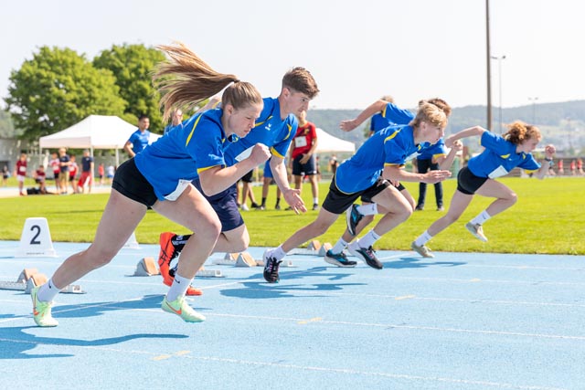 Die Schülerinnen und Schüler gaben ihr Bestes beim grössten Schulsportfest der Schweiz. Foto: zVg