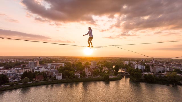 Beeindruckende Vorstellung auf der Highline. Foto: zVg