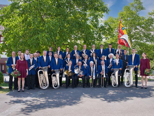 Die Musikgesellschaft Wölflinswil-Oberhof. Foto: zVg