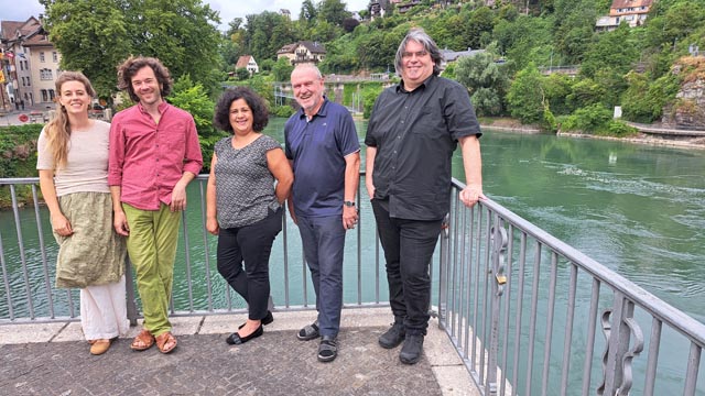 Die Mitglieder des Kulturausschusses anlässlich der Pressekonferenz (von links): Sonja Wunderlin, Gabriel Kramer, Elisabeth D’Souza, Walter Marbot, Markus Erne. Foto: zVg