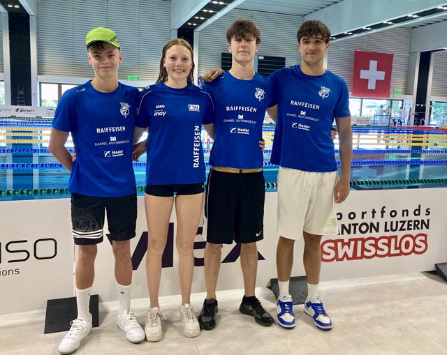 Das erfolgreiche Quartett an der Sommer-SM in Sursee. Foto: zVg