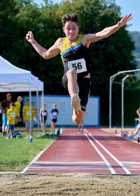 Niclas Schmid Disziplinensieger U14 im Weitsprung. Foto: zVg