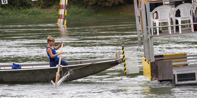 Umfahren des Pfeilers an der JP-Schweizermeisterschaft Foto: zVg