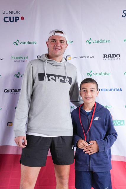 Asmen Acar mit dem US-Open-Viertelfinalisten Dominic Stricker. Foto: zVg