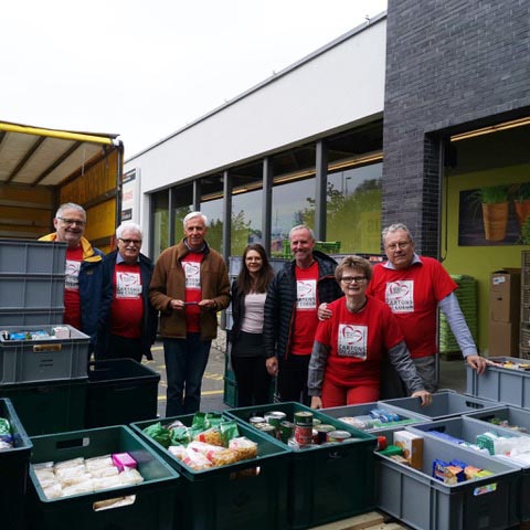 Lebensmittelsammlung in Entfelden. Foto: zVg