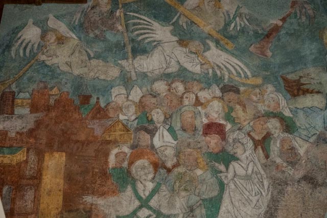 Detailaufnahme der Wandmalereien aus dem 15. Jahrhundert in der Johanniterkapelle. Foto: zVg