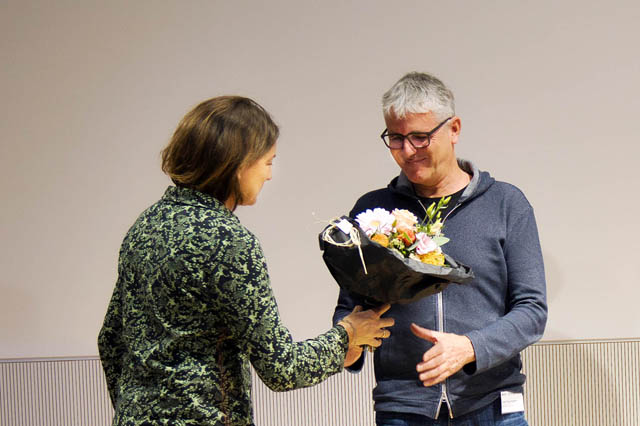Preis der Kantons Aargau; Lucia Treier, BKS AG und Ralf-Peter Wagner, Schulhaus Hofacher, Ueken. Foto: Eugen Notter
