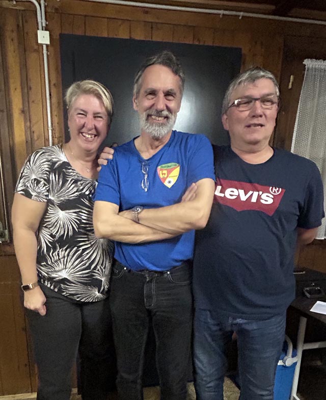 Jahresmeister Walter Frey (Mitte), Sonja Vögele und Ignaz Welte. Foto: zVg