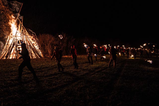 Fachtelzug und «Butzer» der Unterdörfler. Foto: Alex Uehlinger, Wittnau