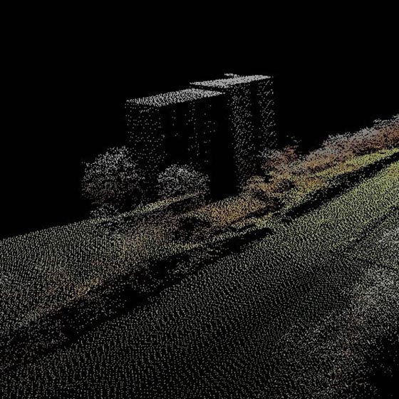 Die LiDAR – Punktwolke bildet die gesamte Oberfläche genau ab. Foto: © Abteilung Wald, Kanton Aargau