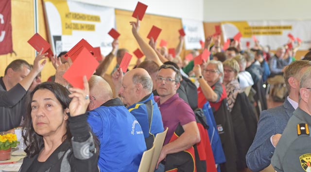 Das Aargauer Schützenparlament verabschiedete in Waltenschwil alle Geschäfte diskussionslos und mit klarer Zustimmung. Foto: wr