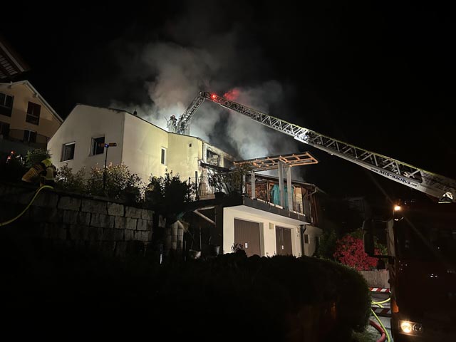 Brand in Münchwilen. Foto: Polizei Aargau