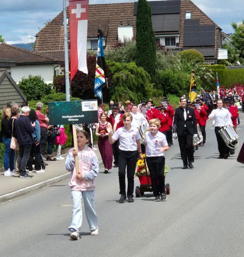 Die MG Wittnau am Musiktag in Oberrüti. Foto: zVg 