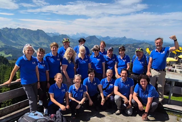 Die Samariterinnen und Samariter in luftiger Höhe. Foto: zVg