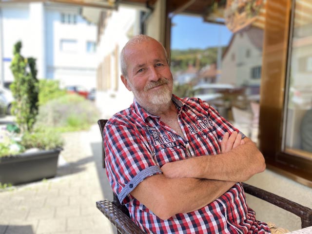 Markus Fischler während seines Aufenhalts in der alten Heimat. Foto: Sonja Fasler