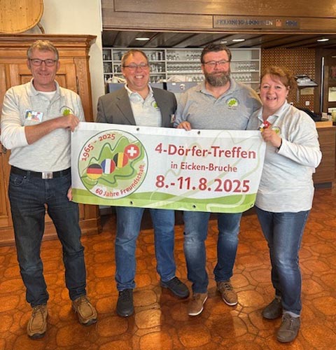 Die Gäste aus Eicken-Bruche machten Werbung für das Fest im August 2025.  Foto: zVg