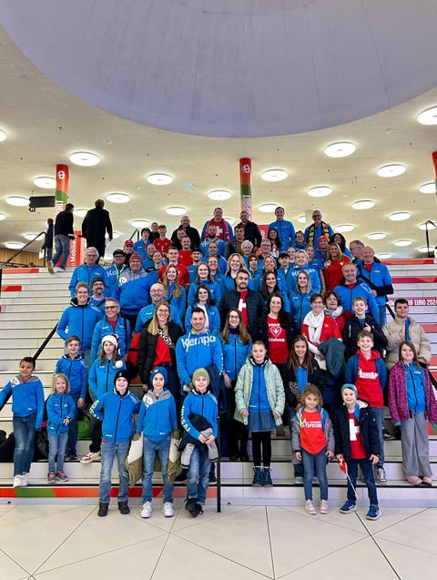77 Mitglieder des Turnvereins Stein reisten zur Women’s EHF EURO 2024. Foto: zVg