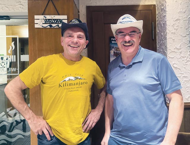 Albert Merkofer und Adrian Mahrer beim Interview mit fricktal.info. Foto: Lilia Staiger