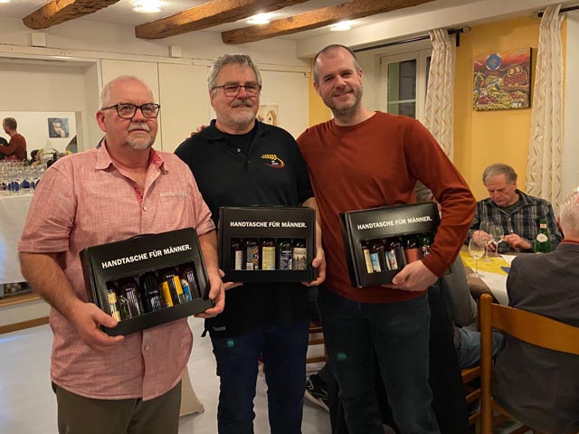 ie Trainingsfleissigsten (von links): Beda Ries, Thomas Bussinger, Markus Zwahlen. Foto: zVg