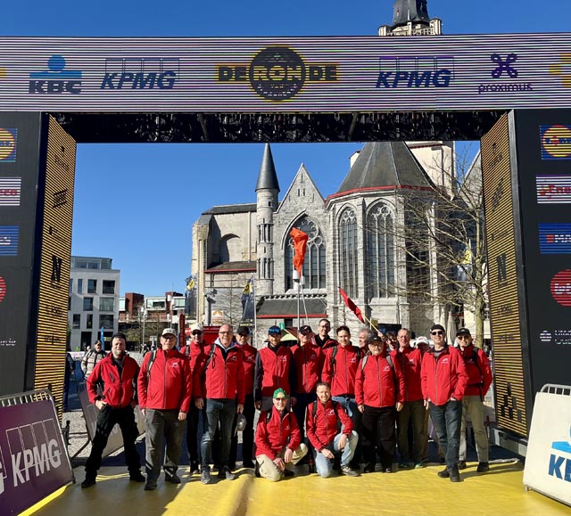 Vereinsmitgliede des RV «Helvetia» Sulz bei der «Ronde van Flaanderen». Foto: zVg