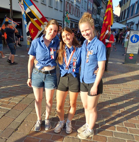 Die Rheinfelder Kranzgewinnerinnen beim Empfang in Rheinfelden. Foto: Roman Ackeret