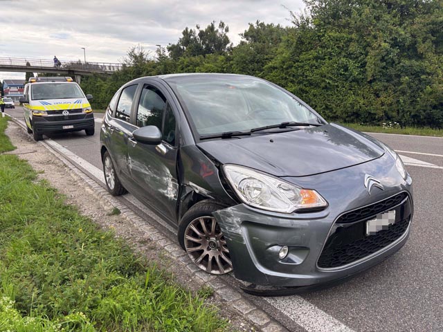 Unfall in Villmergen. Foto: Polizei AG