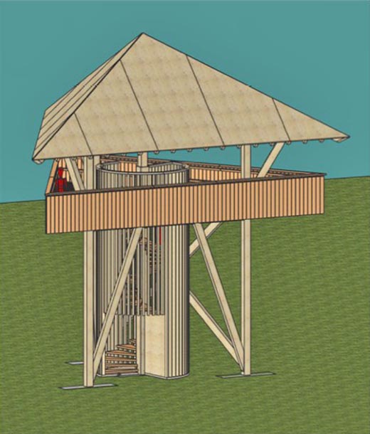 CAD-Visualisierung der Plattform. Foto: Häring AG
