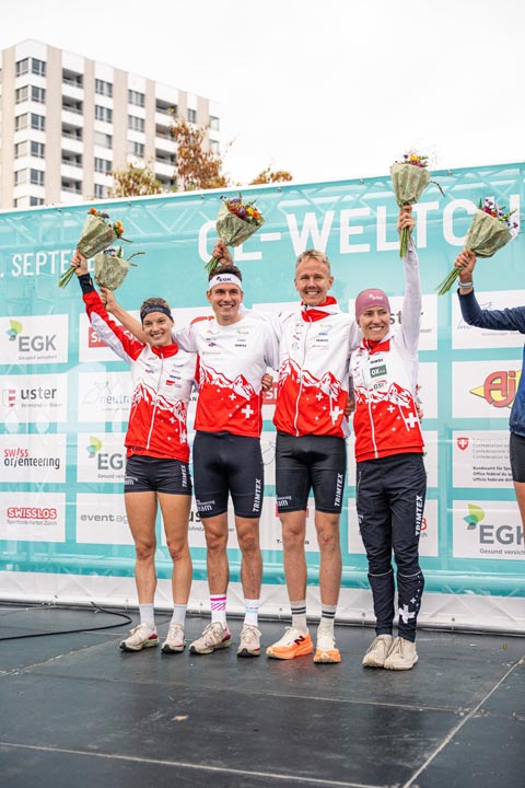 Zweiter Platz für die Schweizer in der Sprintstaffel. Foto: zVg