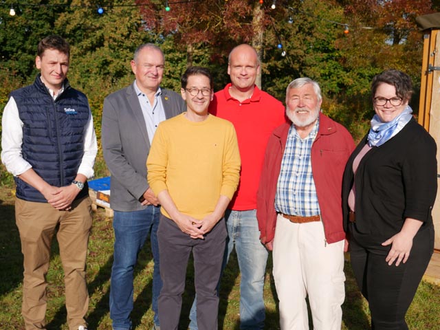 Die Festredner waren (von links) Oliver Berger, Herbert Weiss, Patrick Bernhart, Raffael Blaser, Gerhard Tröndle und Denise Schmid.